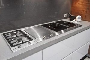 Stainless Steel cooking and sink area