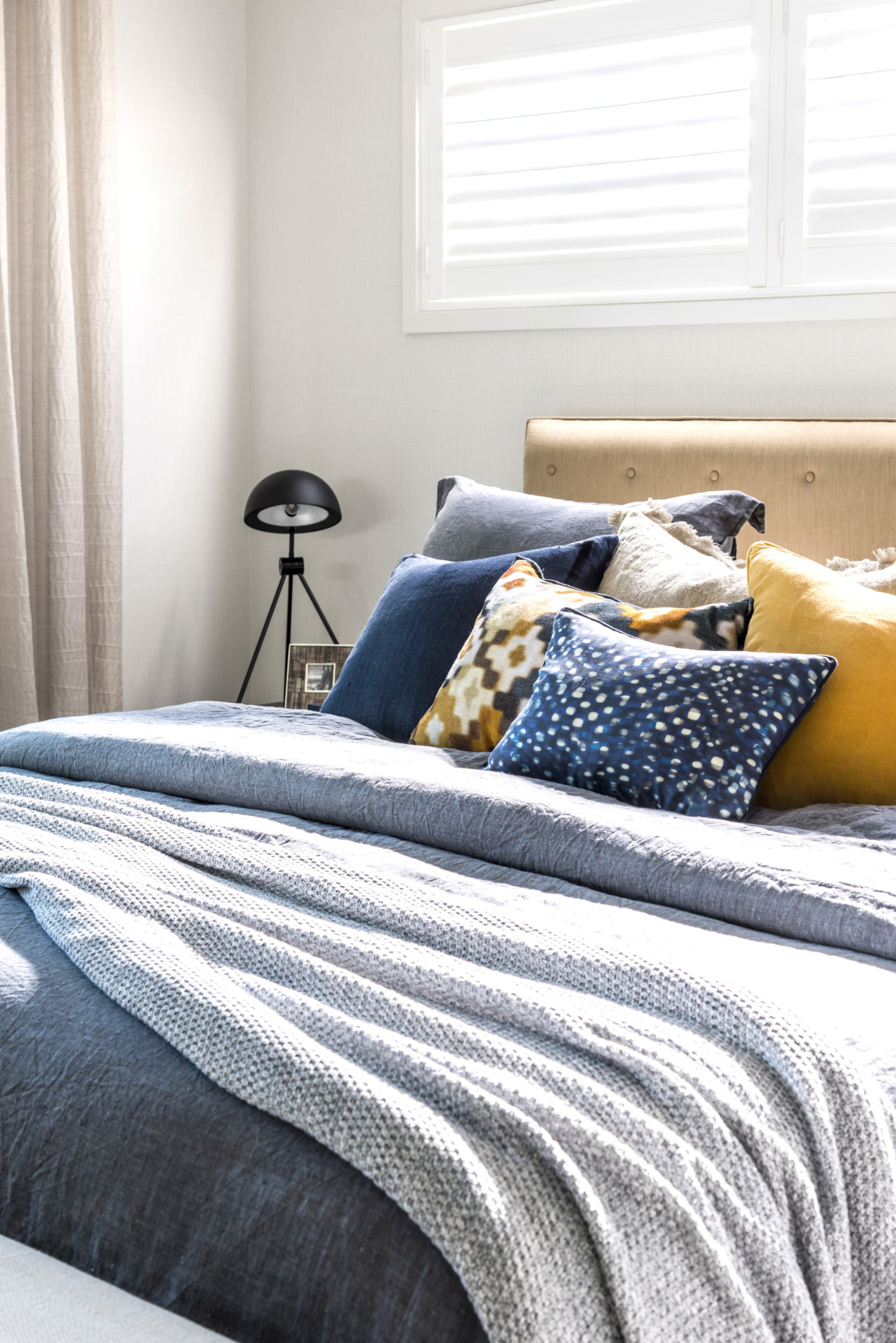 Bed Styling light colors