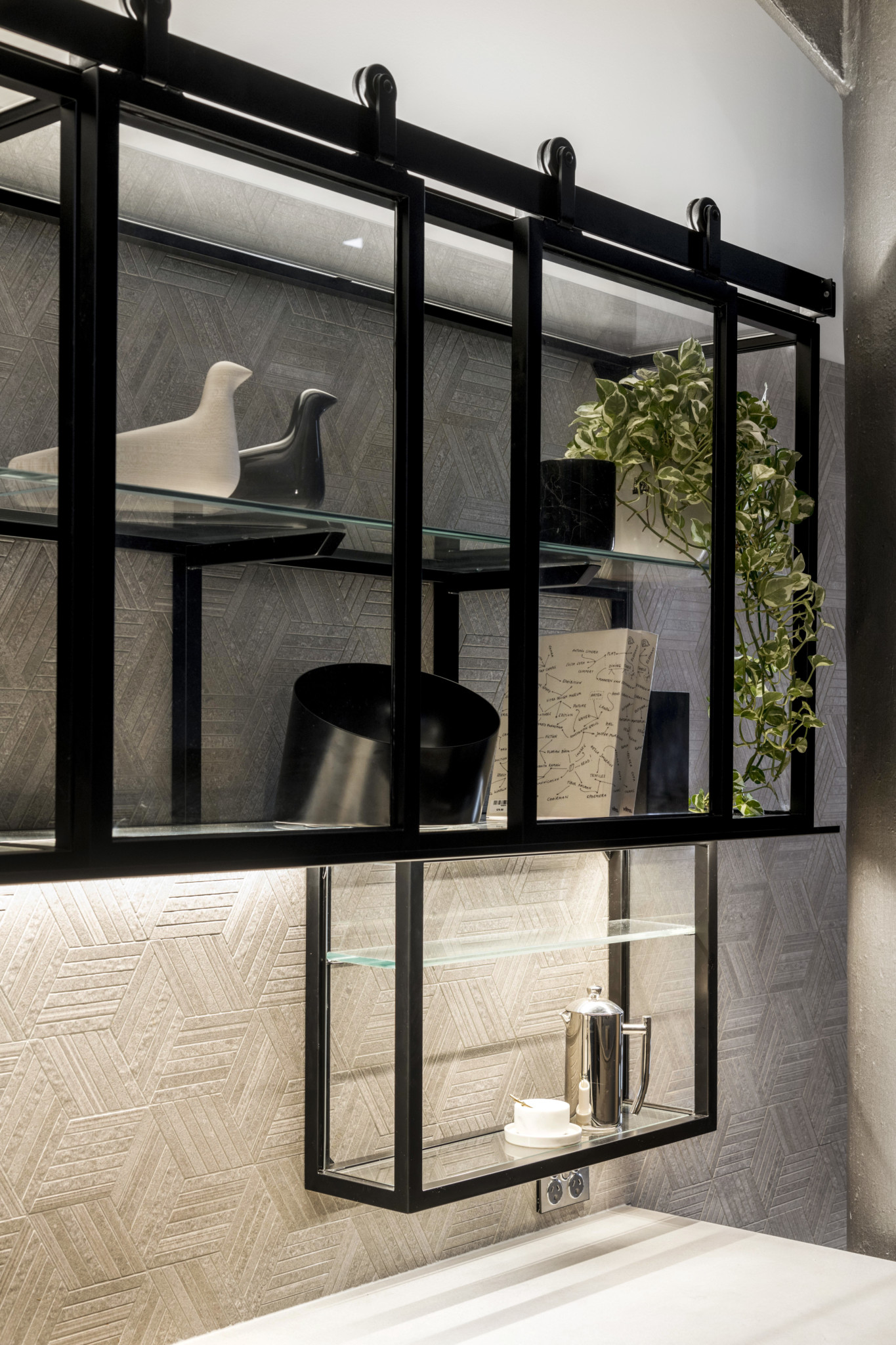 Styling open shelves