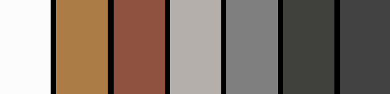 Rustic colours layered with grayscale tones