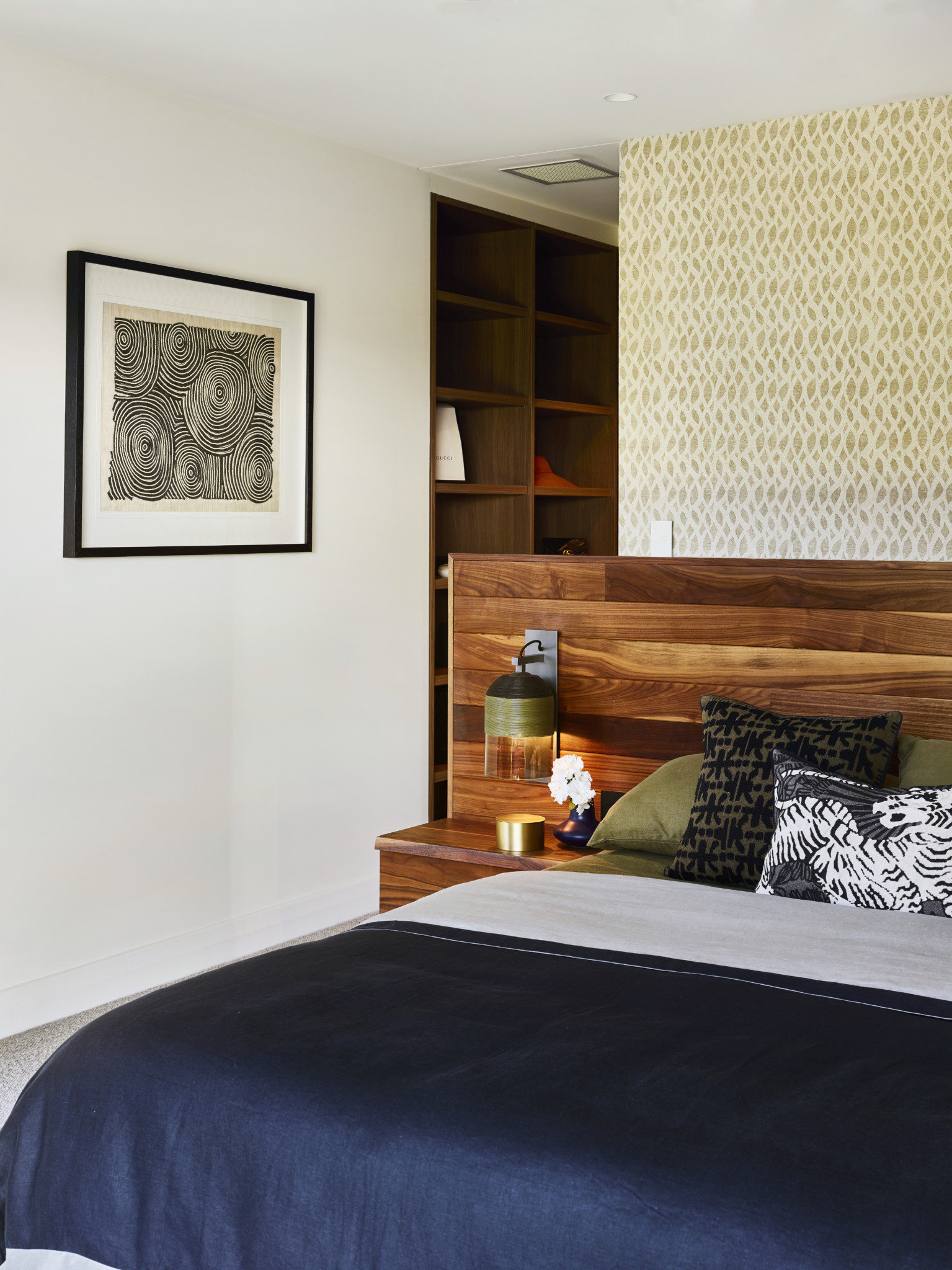 Renders - Master Suite bedroom with wall frame