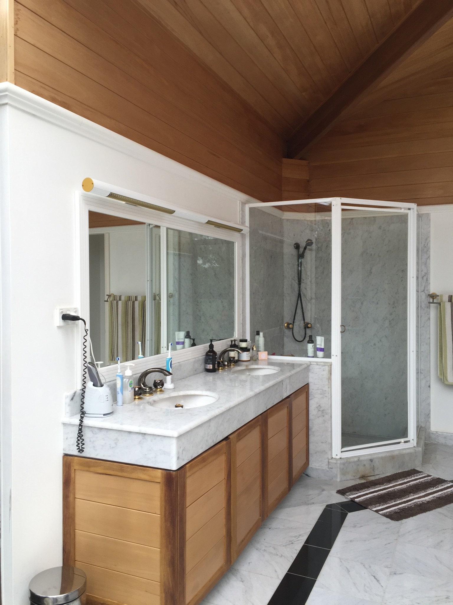 Master Suite bathroom sink and shower