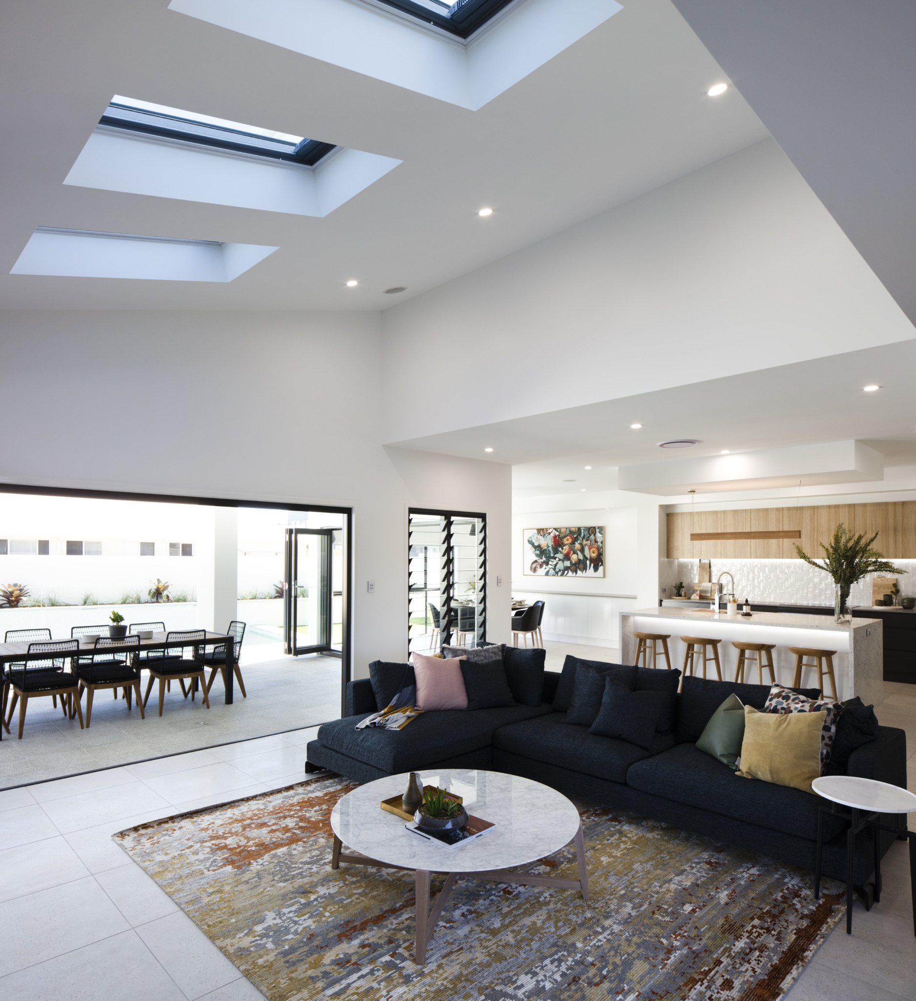 full view rug on living room