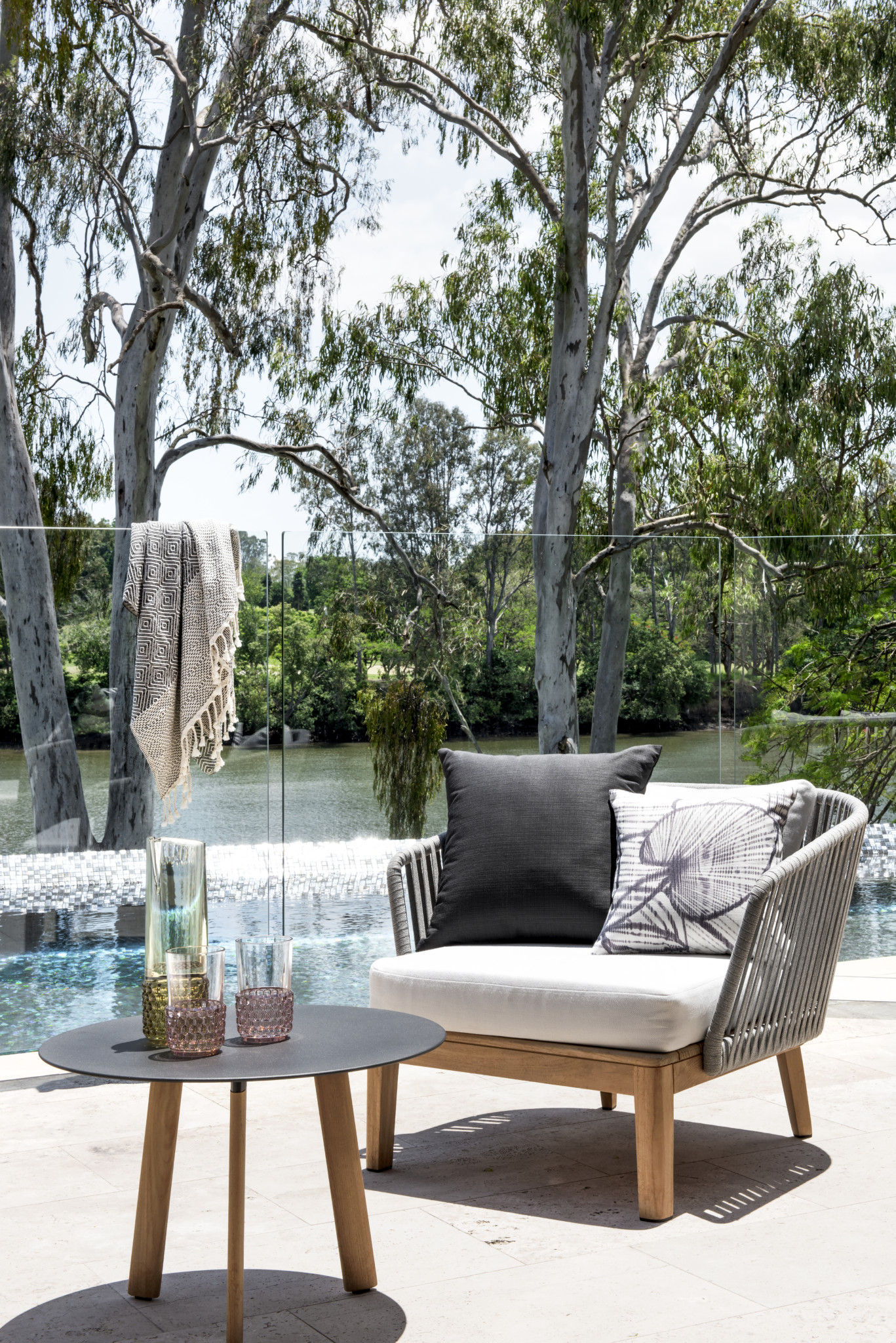 outdoor spaces environment couch and table