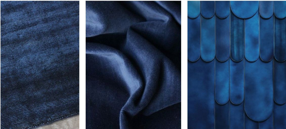 SILKY RUG MATERIALS - LUSTROUS VELVETS - INK TILE FEATURES