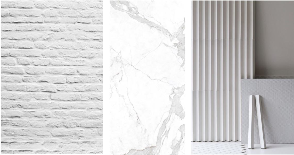 RUSTIC BRICK - SMOOTH HONED MARBLE - GEOMETRIC PANELING