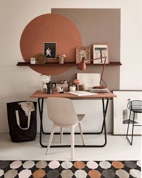 simple study table with single organizer