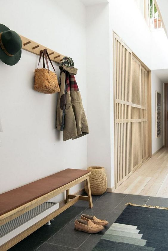 wood couch and handler