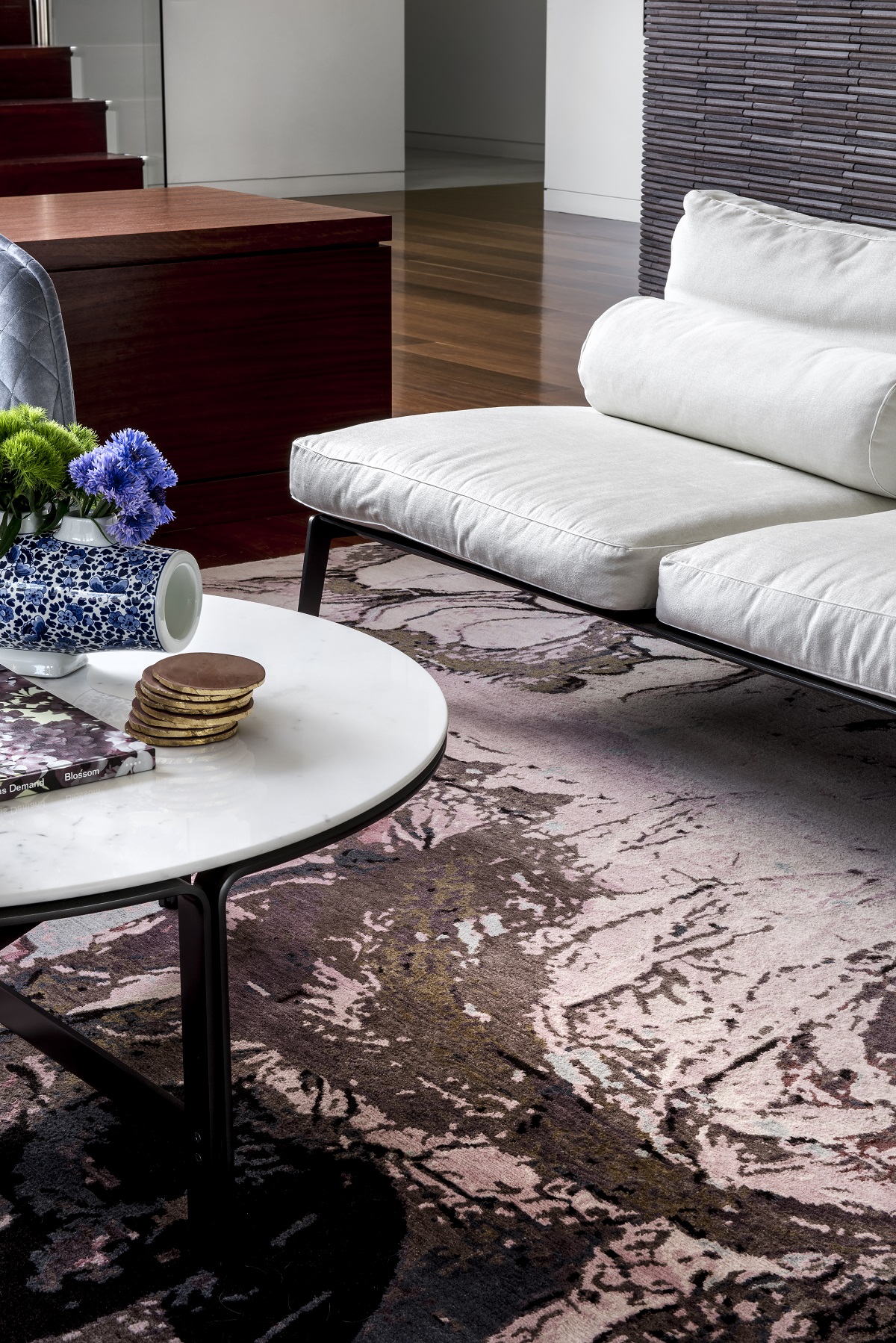 Tennyson Residence floor and white couch