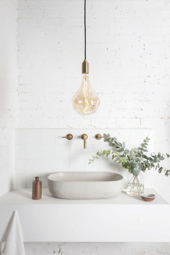 bathroom sink with bulb