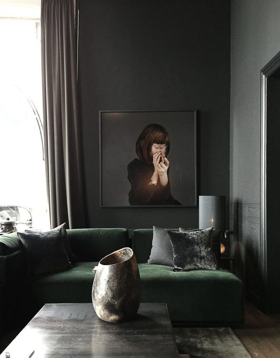 dark color living room