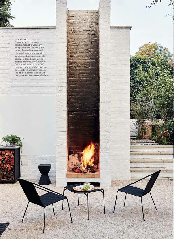 Fireplace Design via. Apartment 34