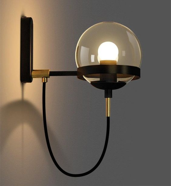 Glass orb wall light by Dexter&nbsp;