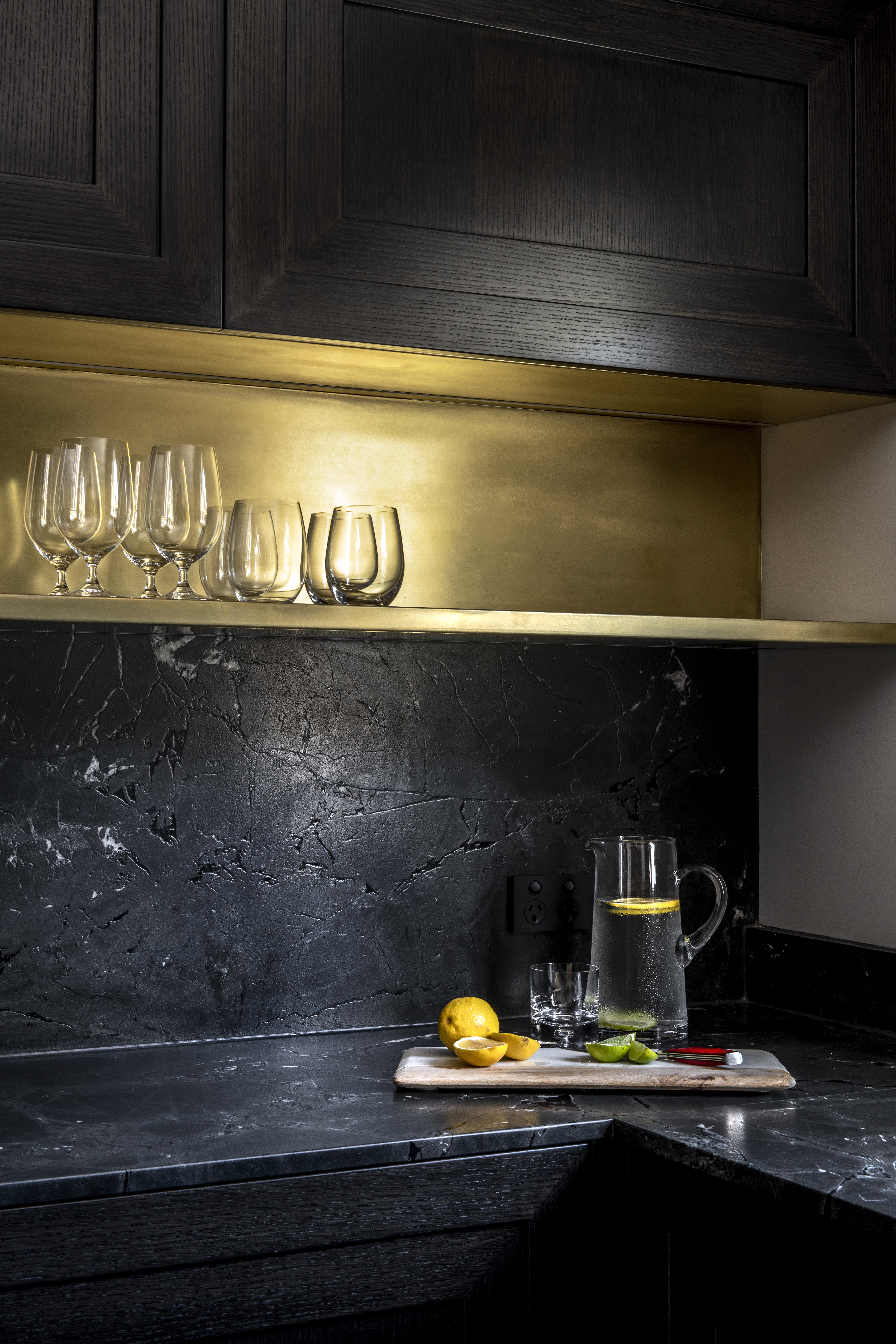 Ascot Residence Kitchen - with glasses