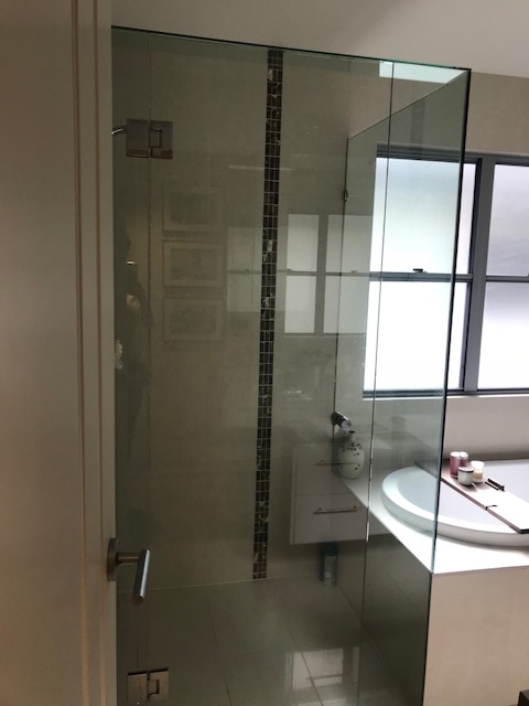THE MAIN BATHROOM - shower glass