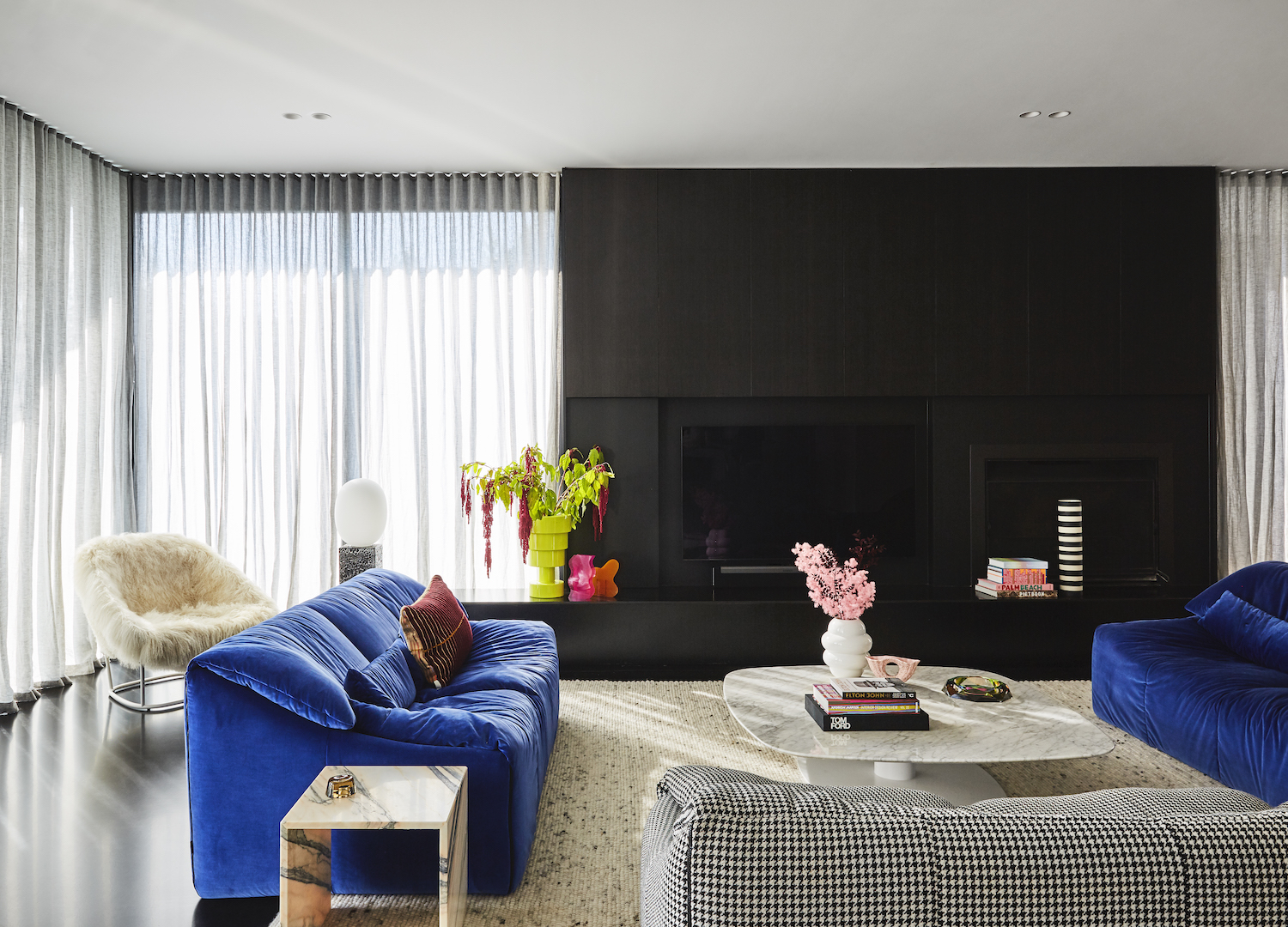 white transparent window coverings - Design by Charlotte Pitella