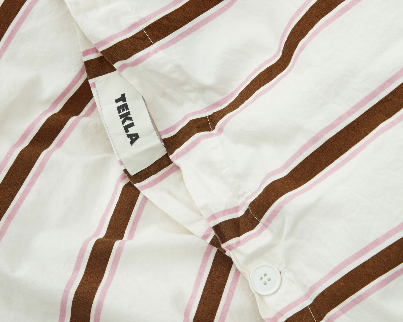 Tekla Cotton Percale Bedding in 'Anholt Stripes' bed linen