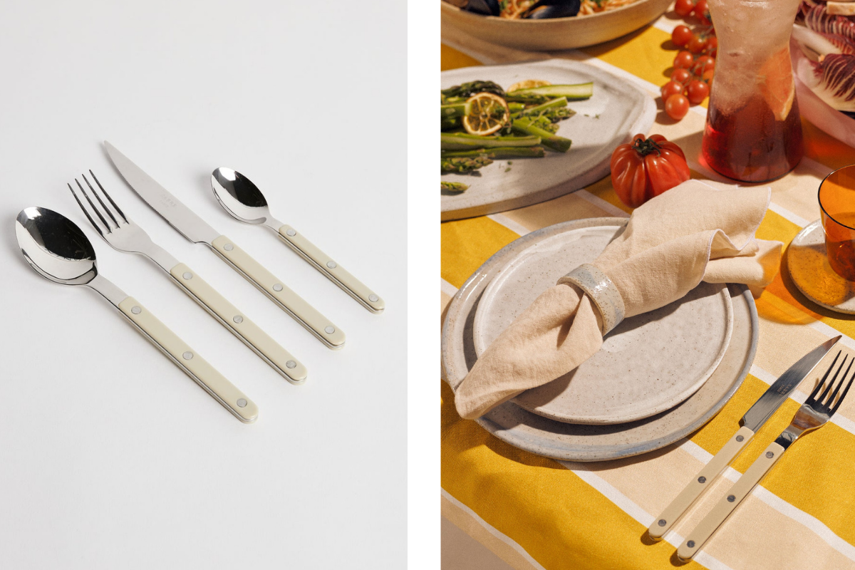 Jardan Sabre Bistrot Cutlery 24pc Set in 'Khaki Light'