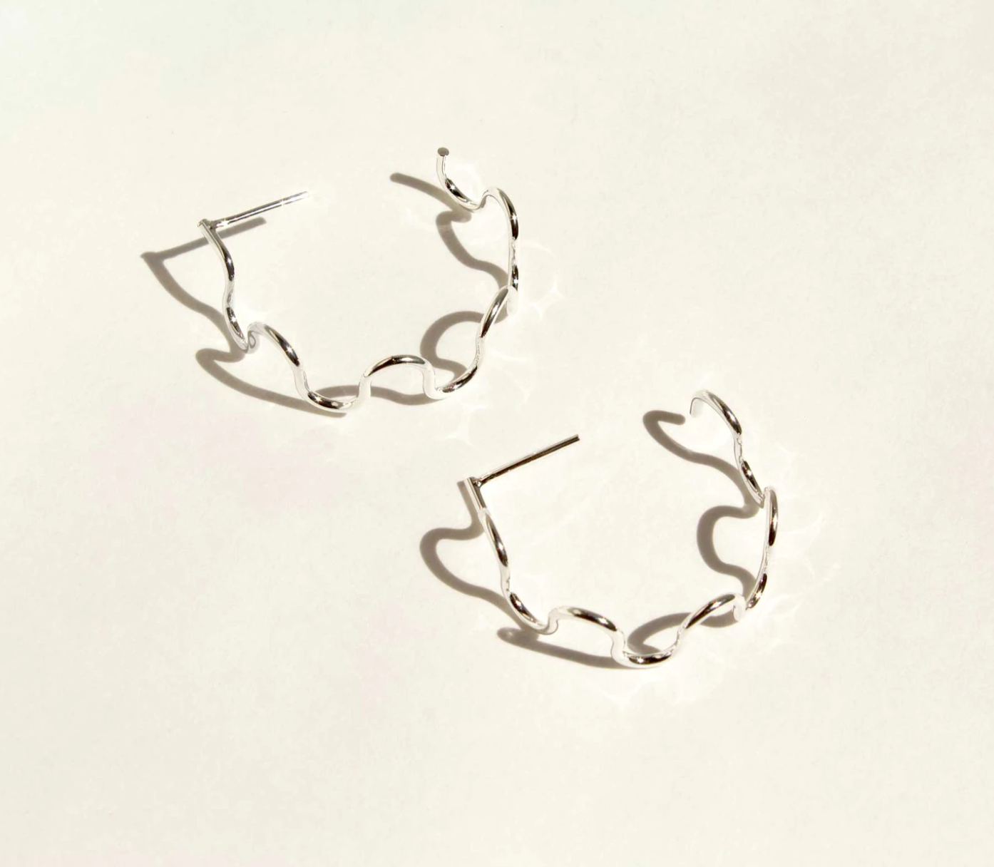 EB Jewellery Funk Hoops in Recycled Metal