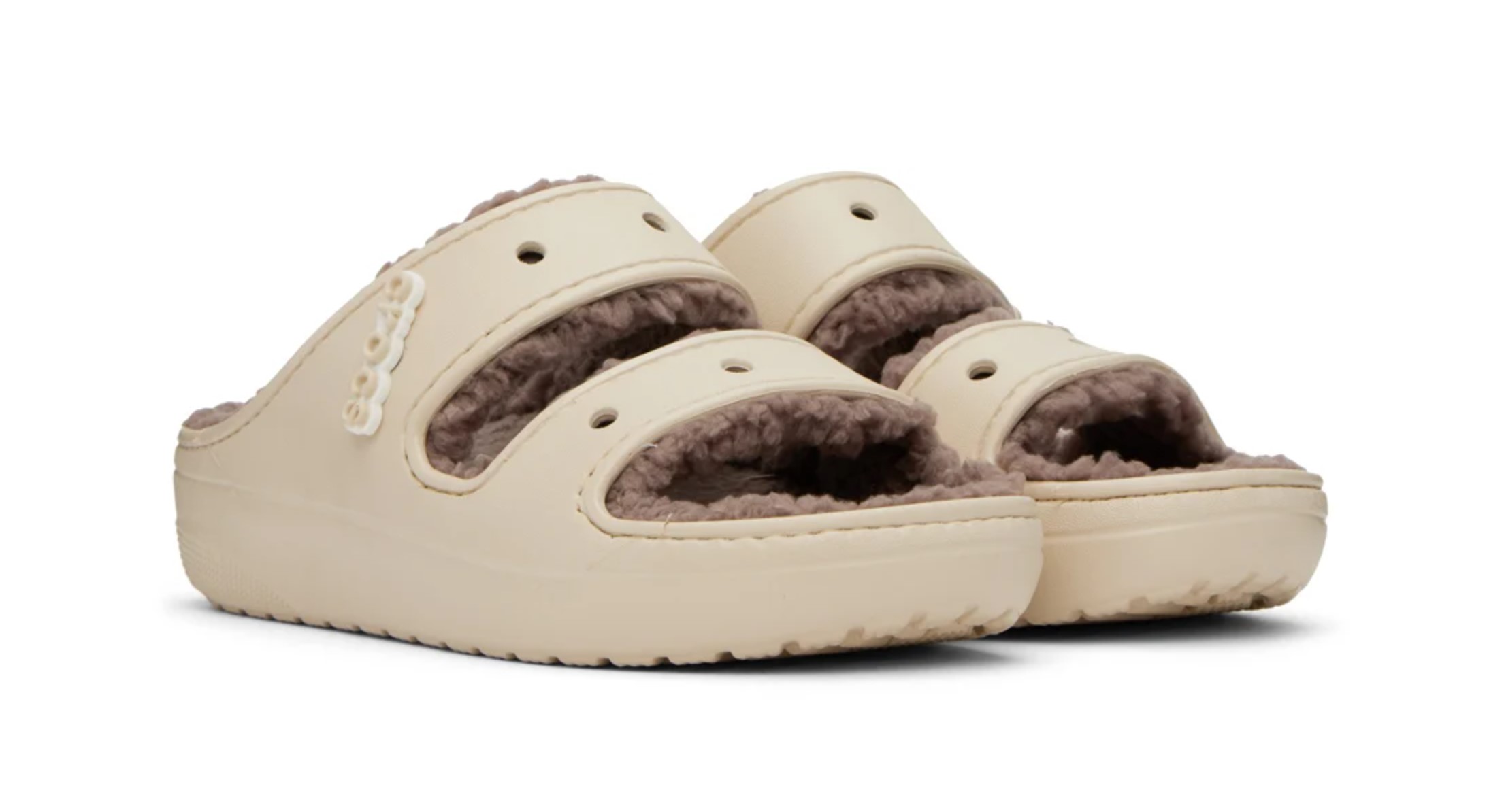CROCS Beige Classic Cozzzy Sandals