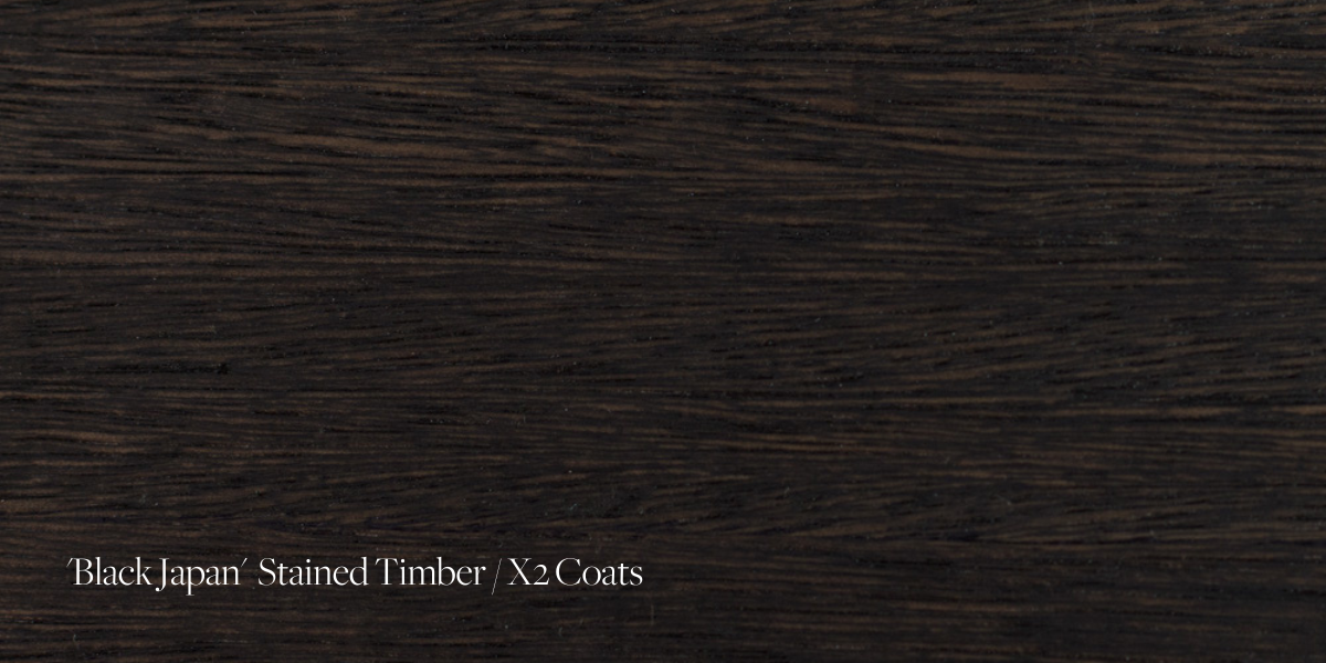 Black Japan Stained Timber