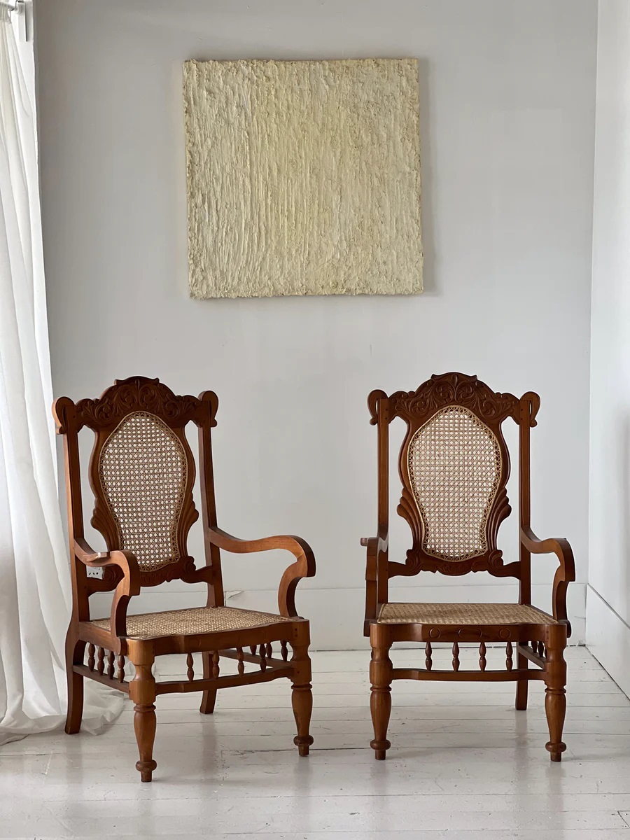 Jacobean Rattan Armchairs