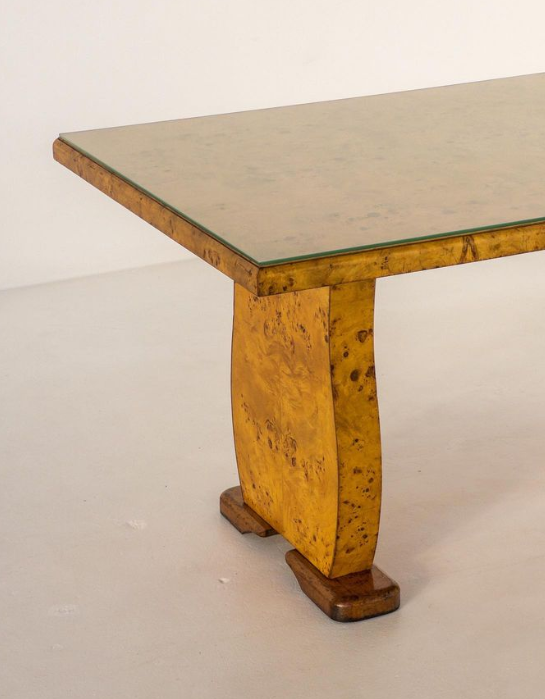 1920's Art Deco Burl Table
