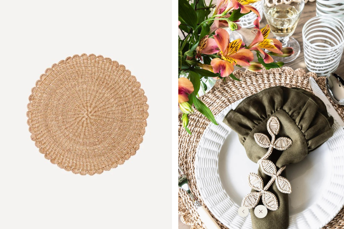 Scalloped Abaca Placemats